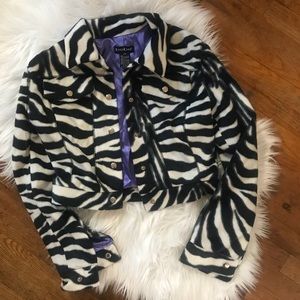 Vintage 90s Bebe Zebra Jacket
